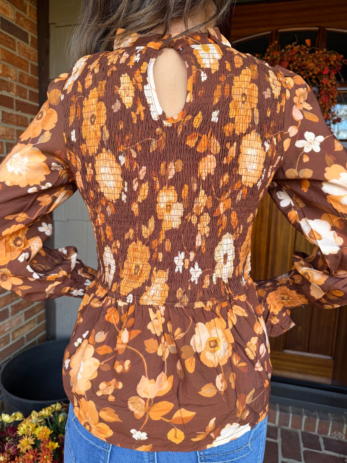 Eloise Floral Ruffle Top