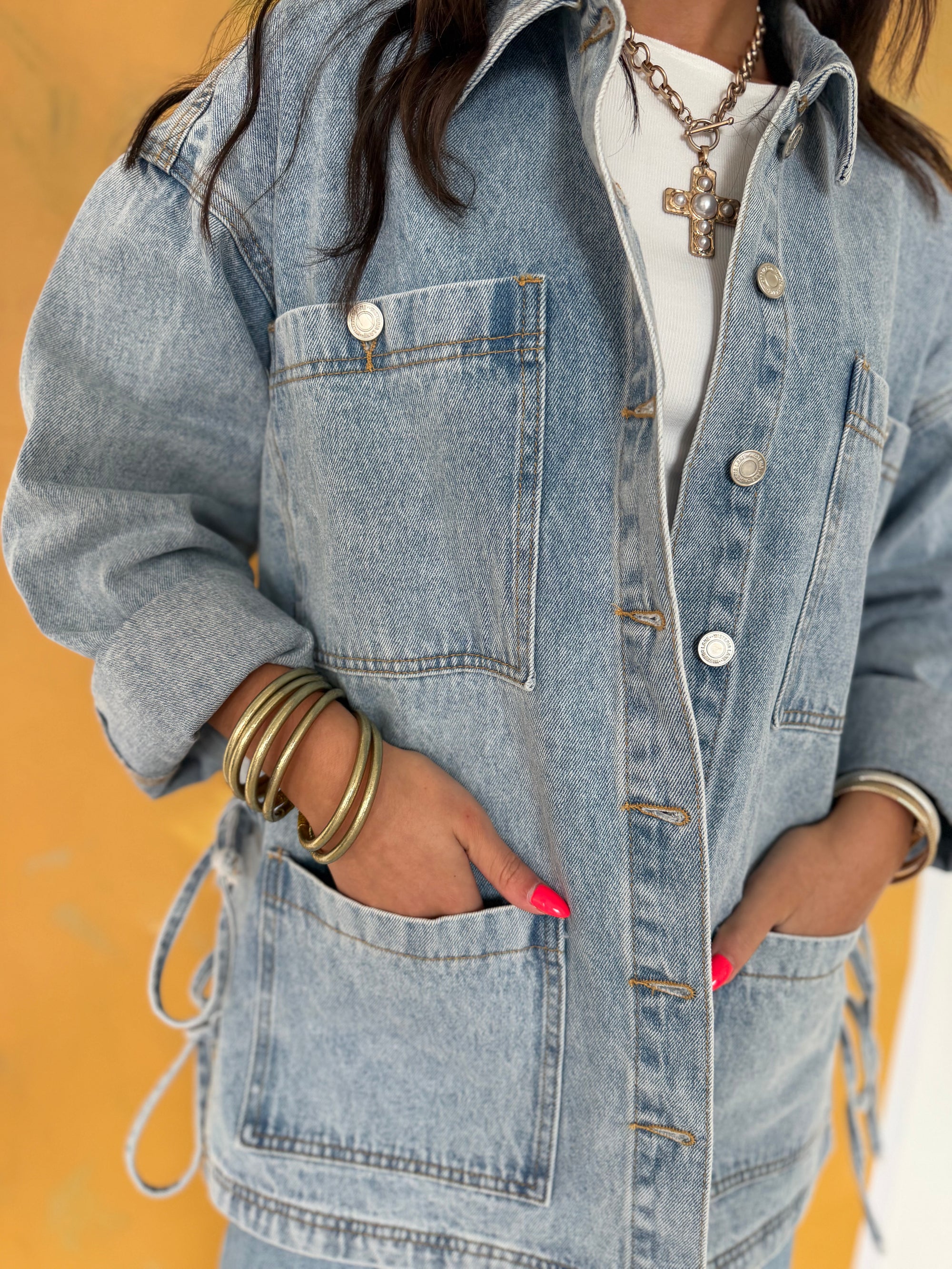 Dakota Side-Tie Denim Jacket