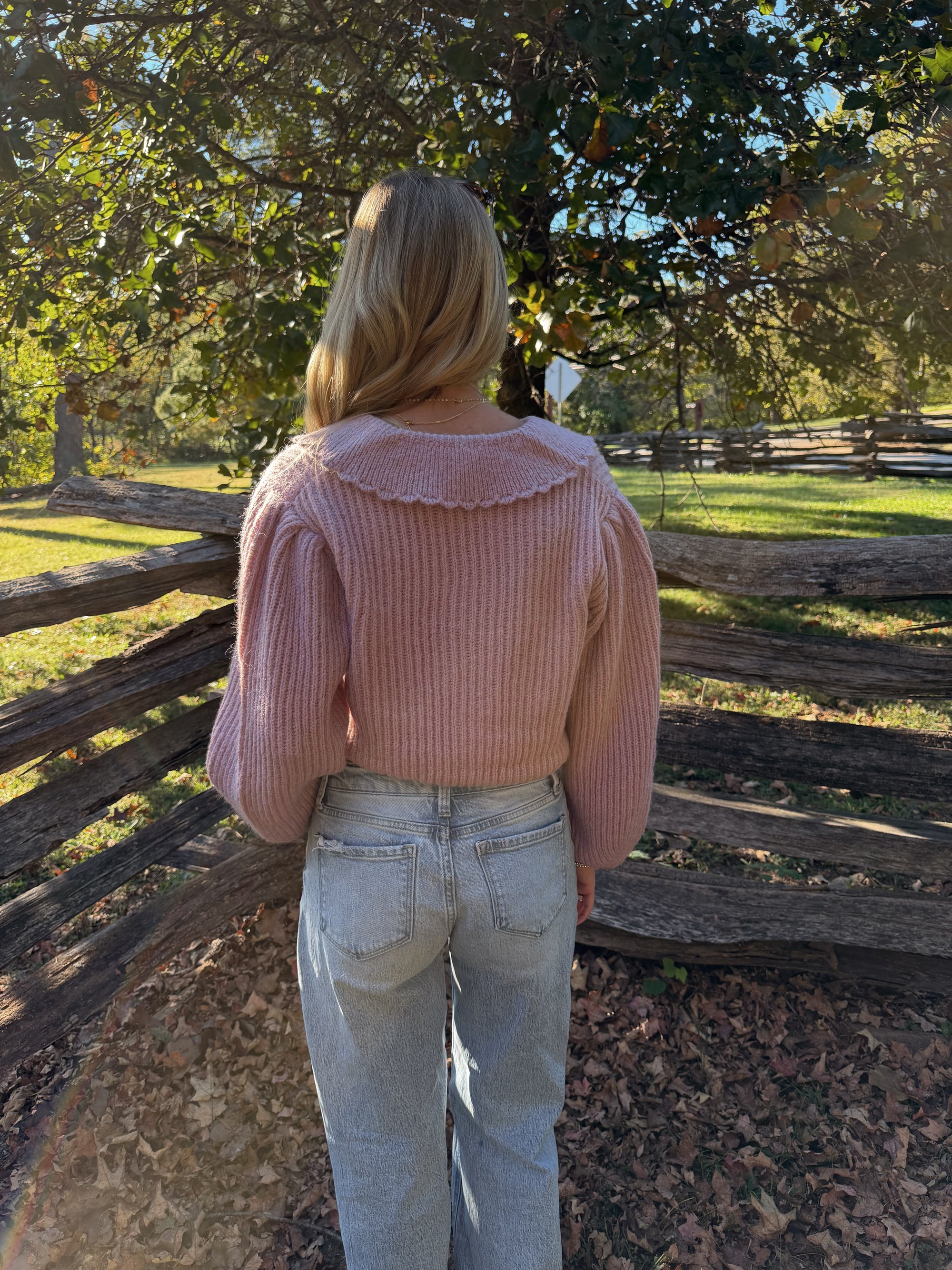 Sunday Stroll Chunky Collar Cardigan