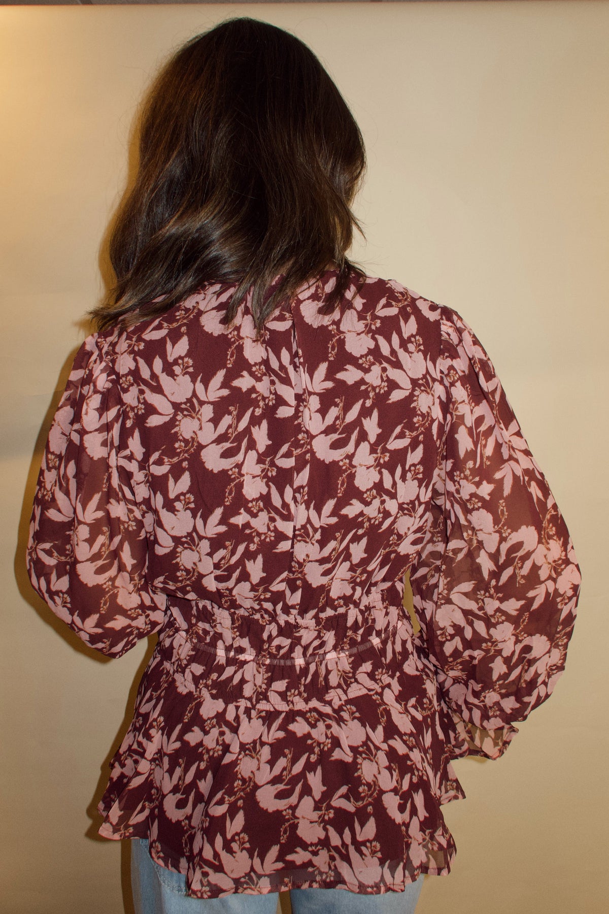 Autumn Rose Floral Blouse
