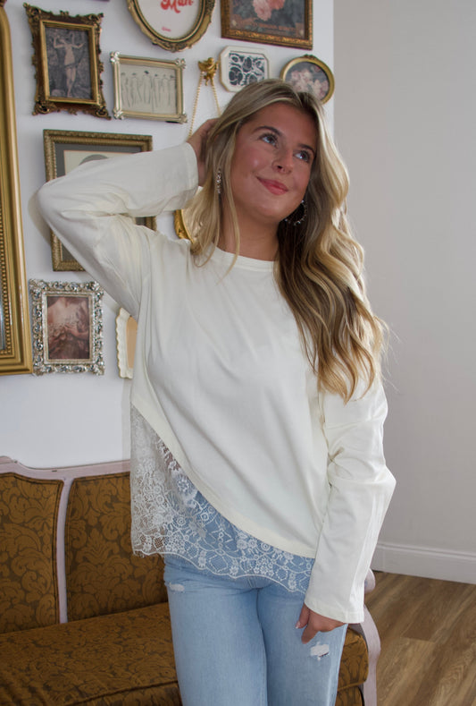 Brianne Lace Trim Top