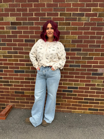 Timeless Trails Wide-Leg Jeans