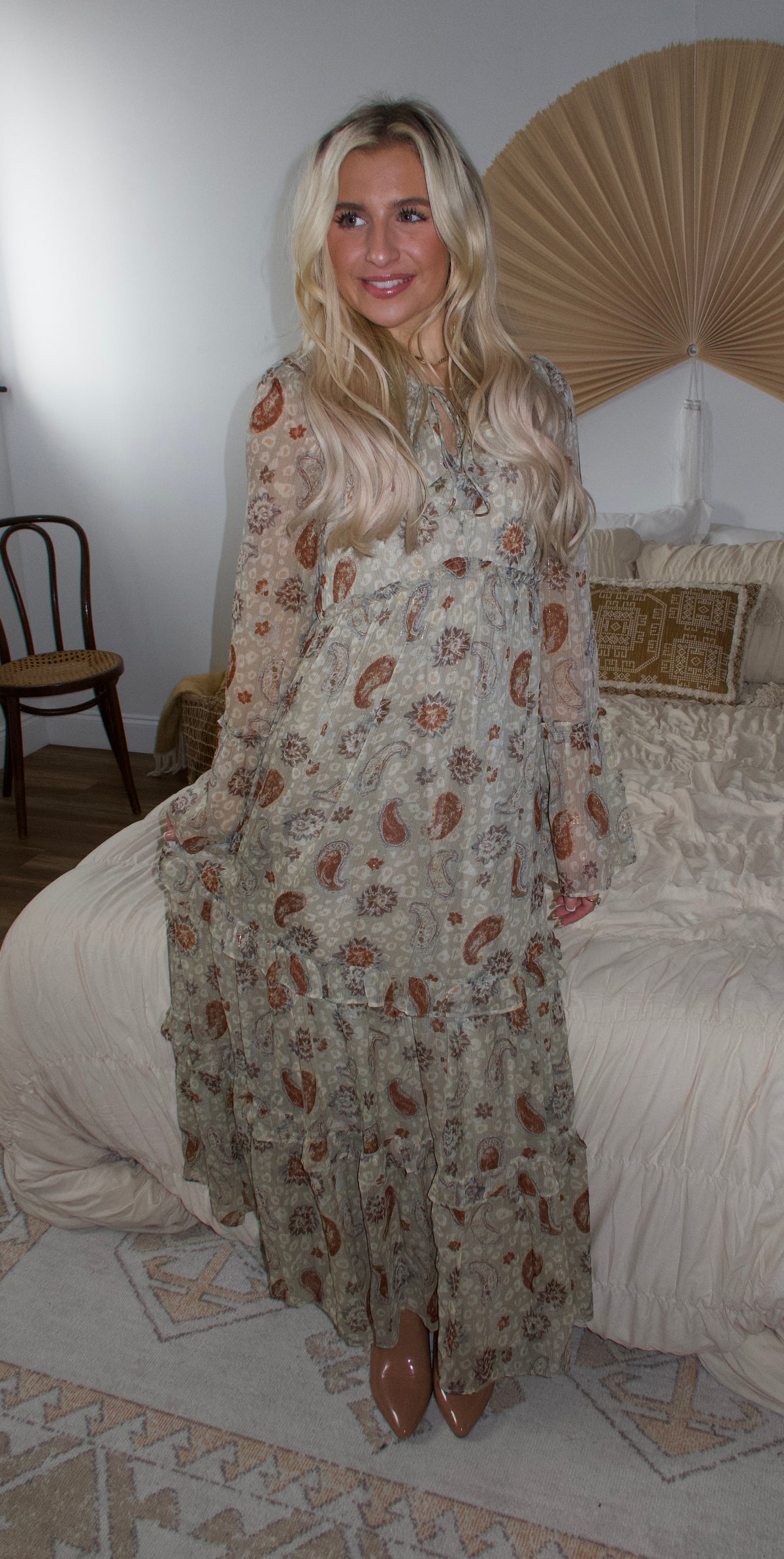 Clover Paisley Maxi Dress
