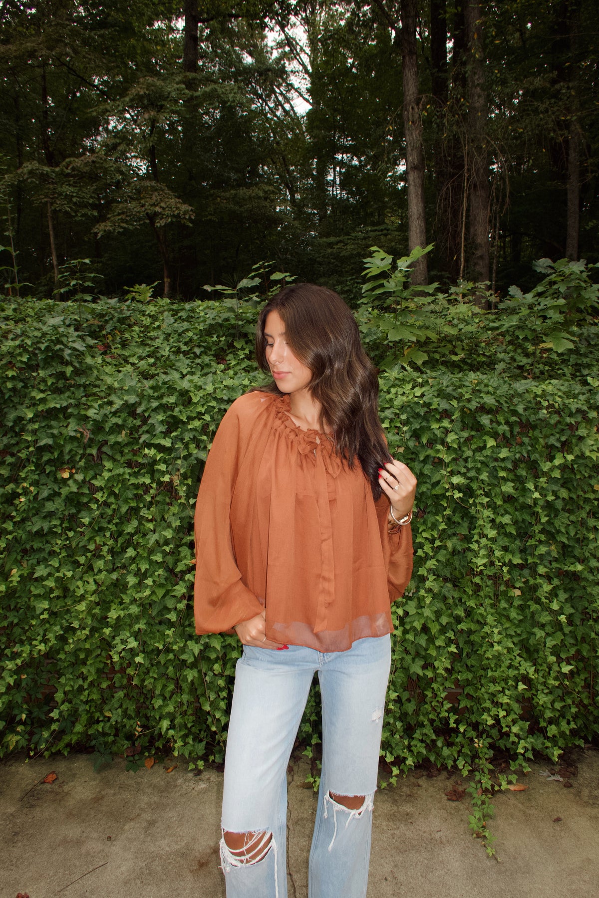 Meadow Tie-Neck Blouse