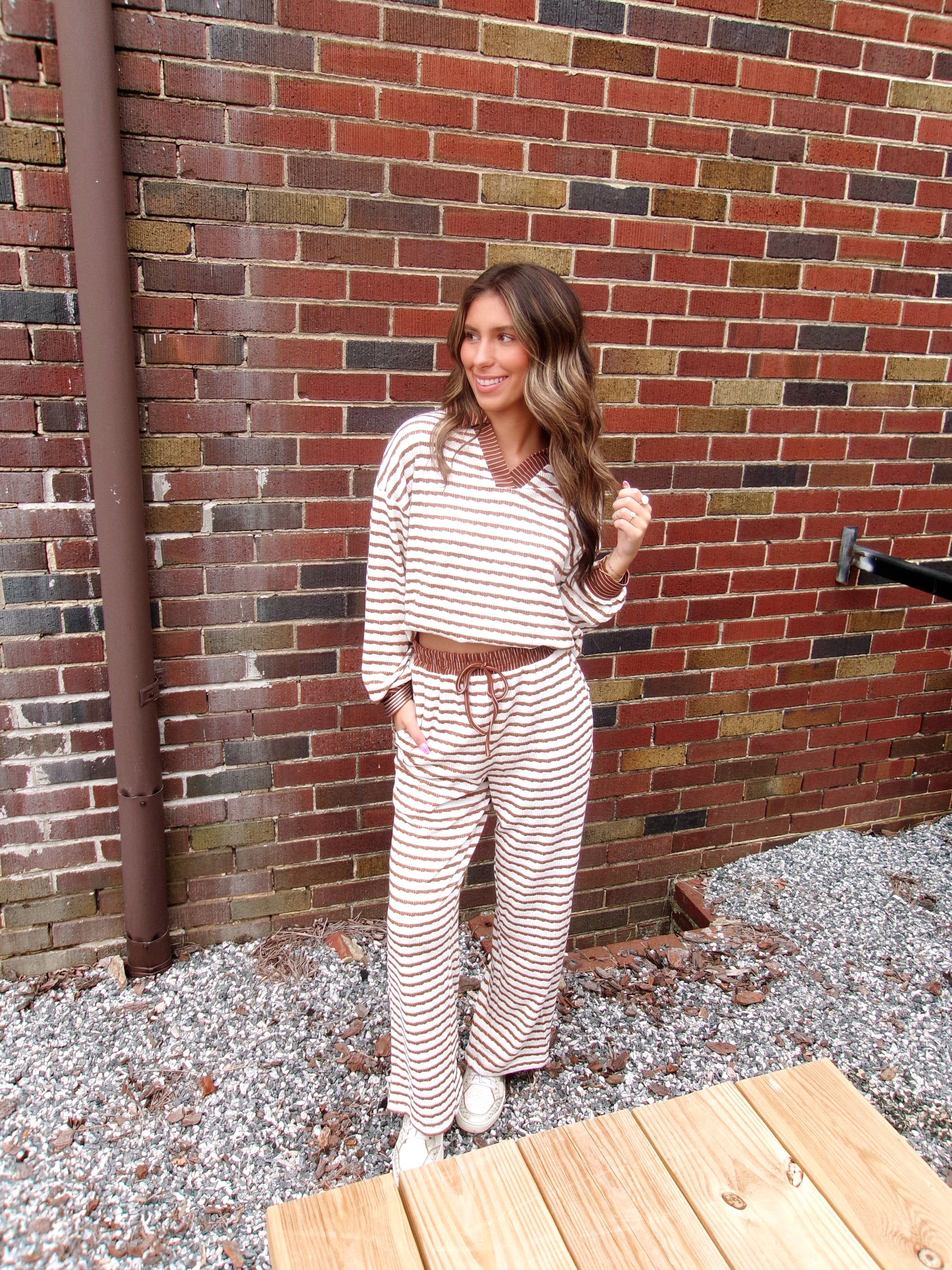Everyday Stripe Collared Set