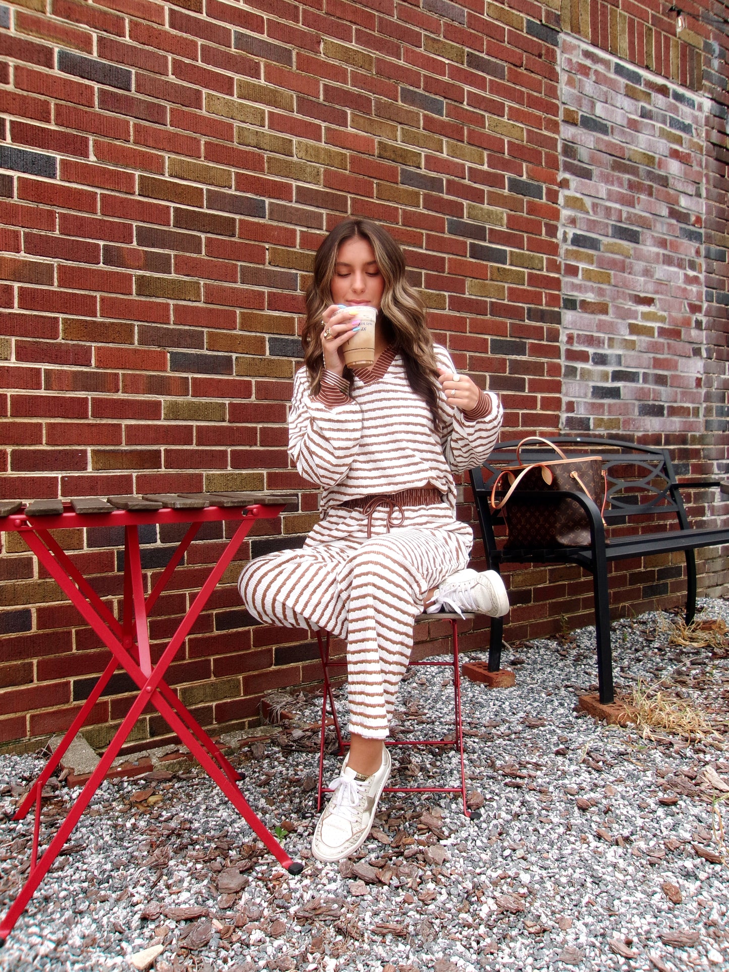 Everyday Stripe Collared Set