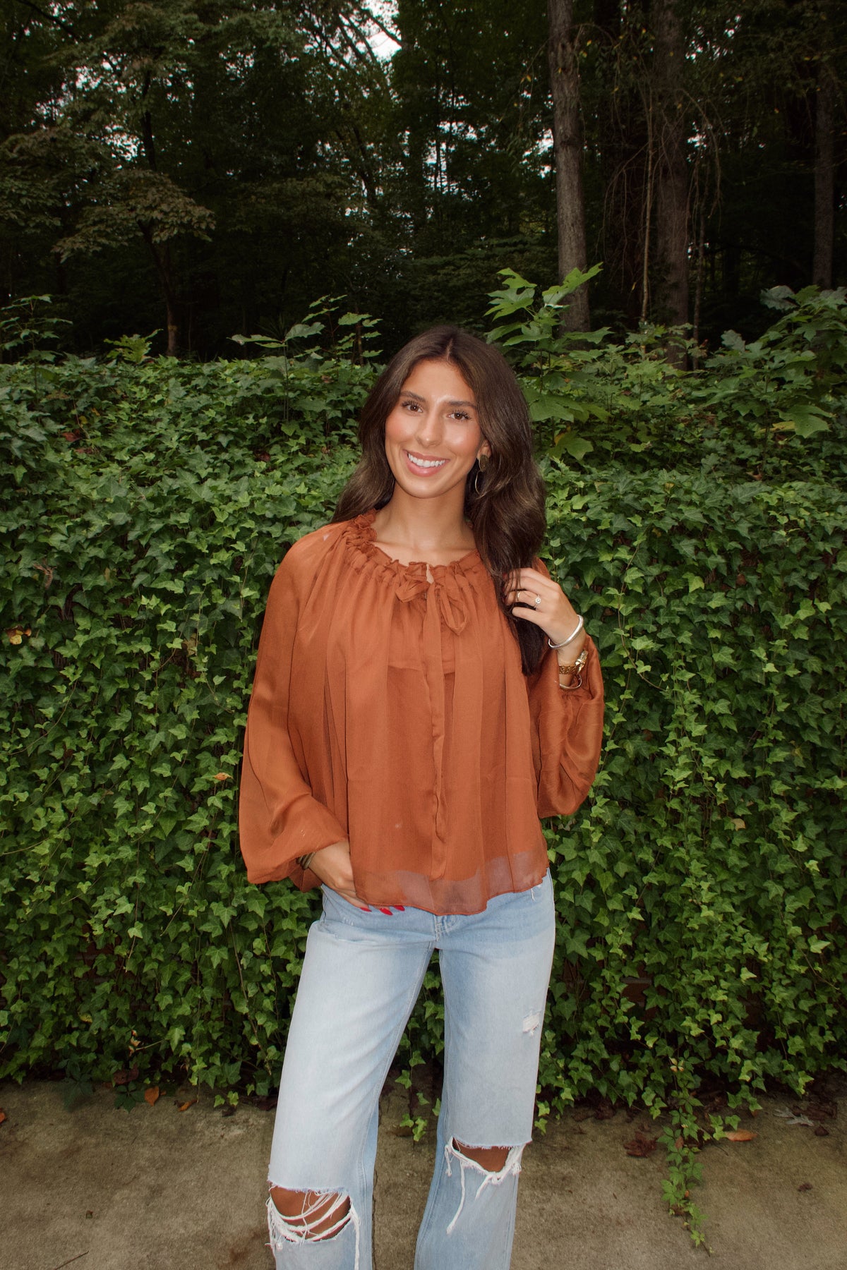 Meadow Tie-Neck Blouse