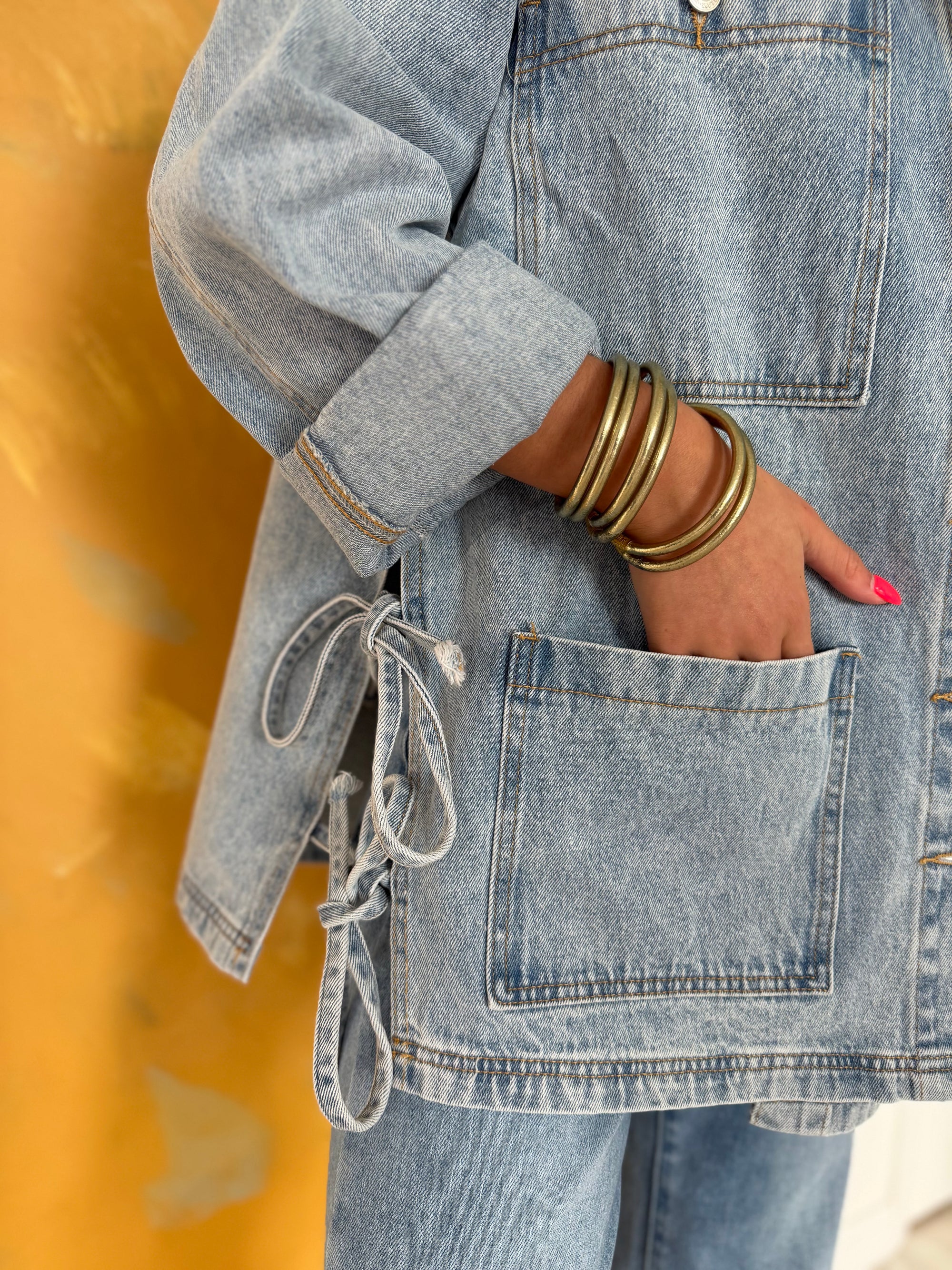 Dakota Side-Tie Denim Jacket