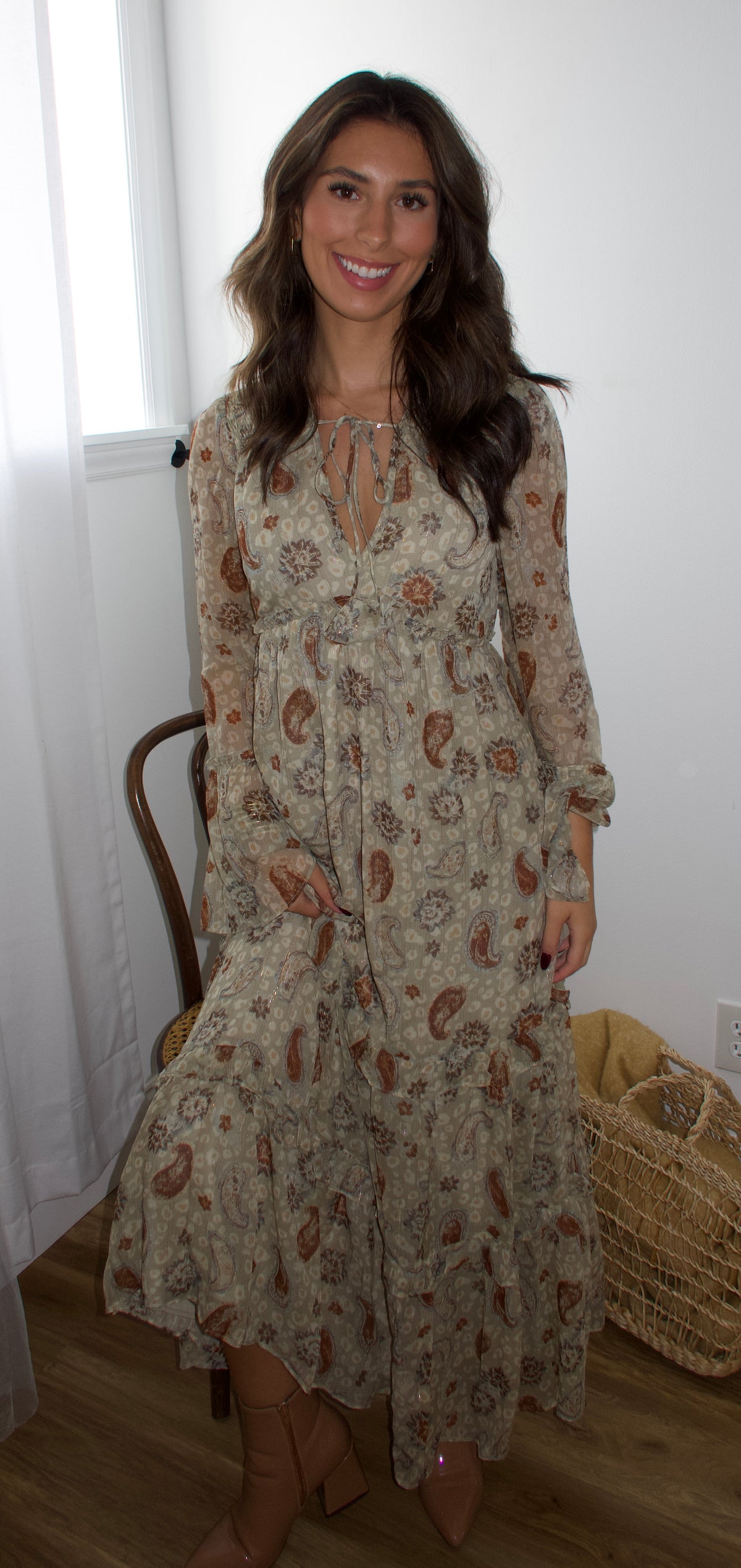 Clover Paisley Maxi Dress