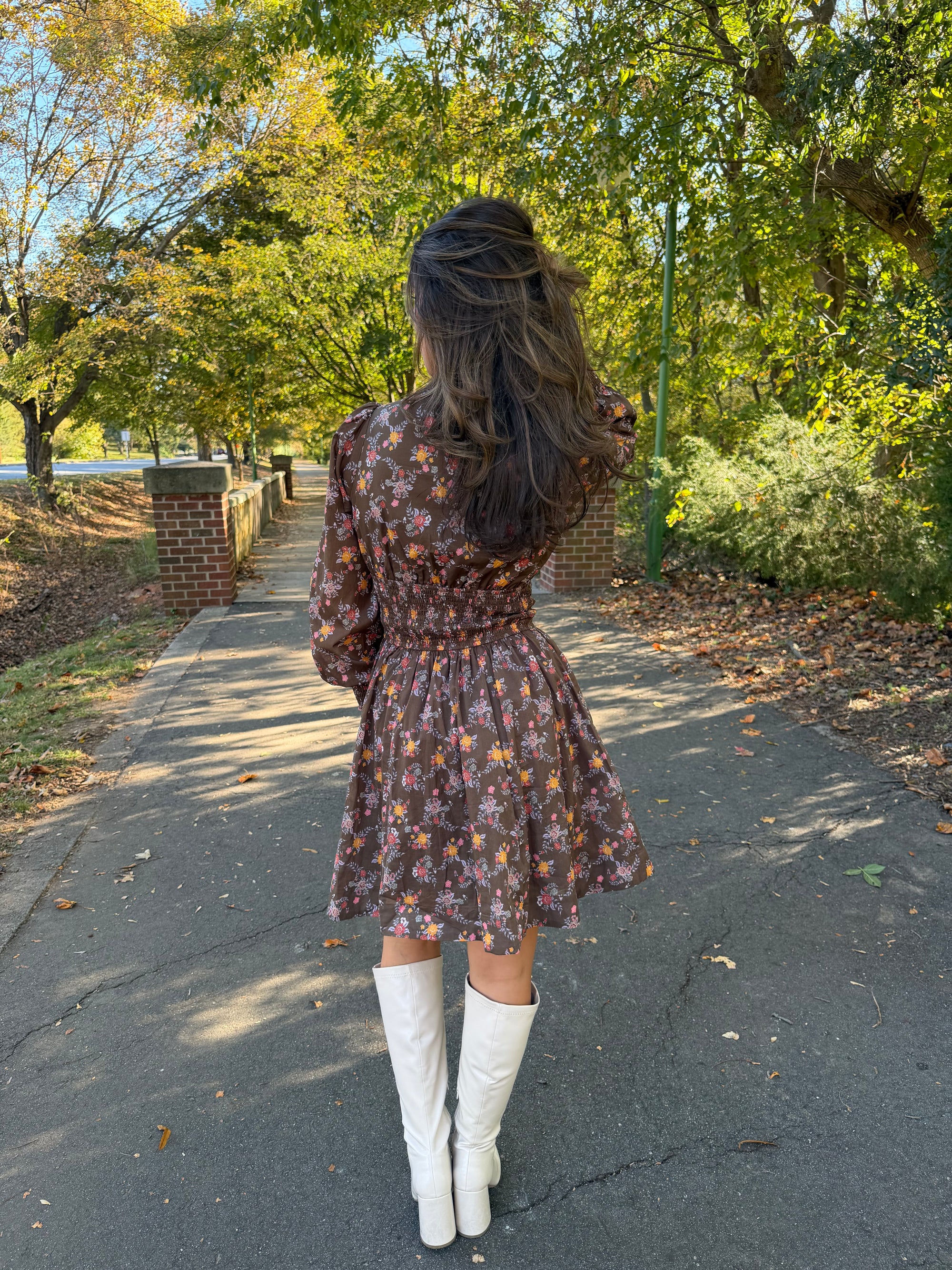 Harvest Bloom Zip Mini Dress