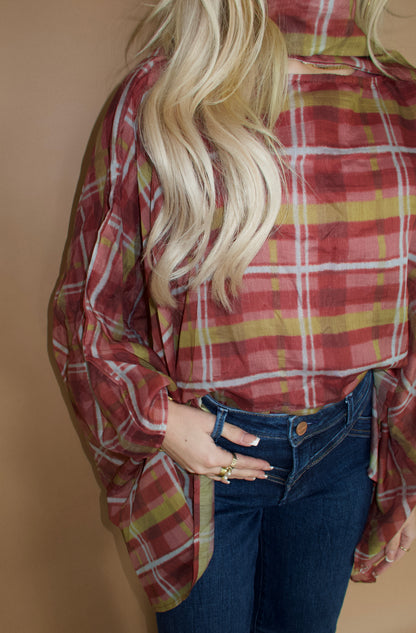 Autumn Plaid Poncho