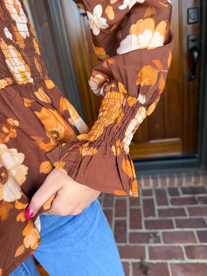 Eloise Floral Ruffle Top