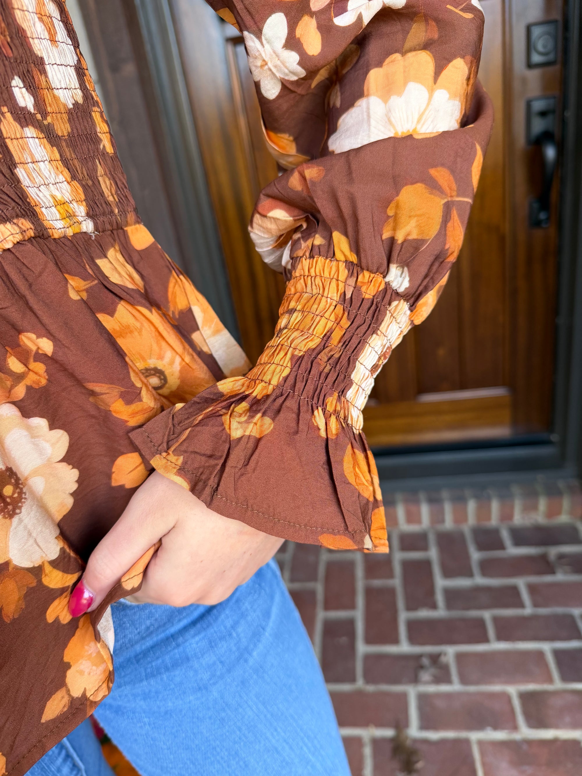 Eloise Floral Ruffle Top