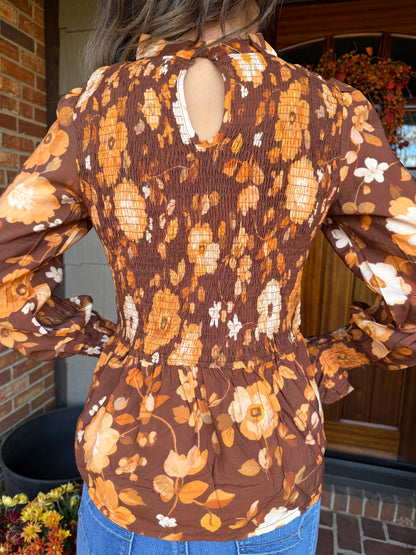 Eloise Floral Ruffle Top