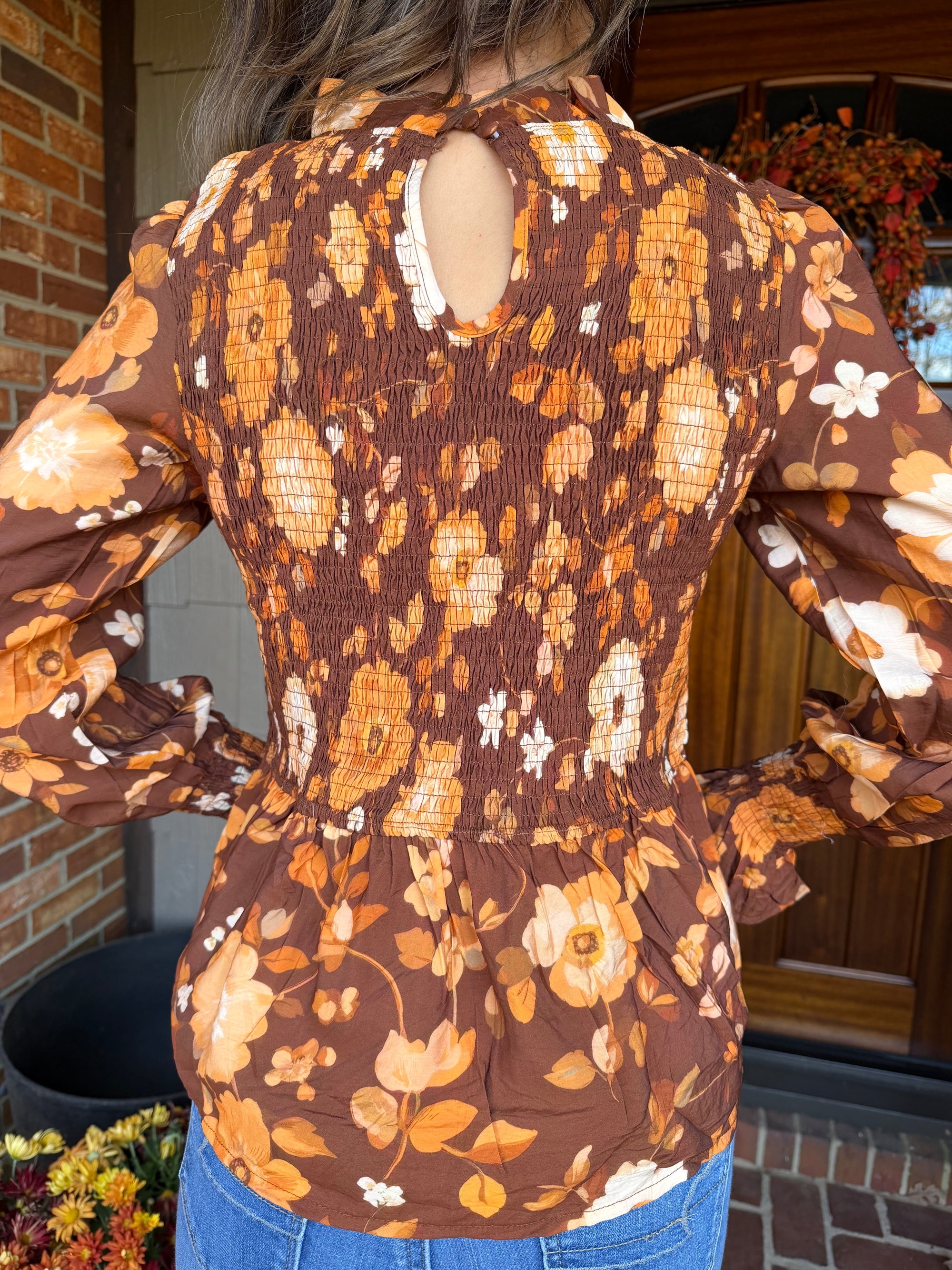 Eloise Floral Ruffle Top