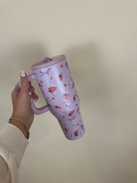 Strawberry Pink 40oz Tumbler