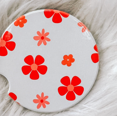 Pink Flower Coasters