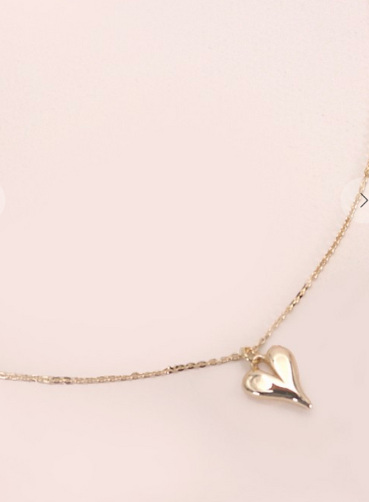 Petite Delicate Gold Heart Necklace