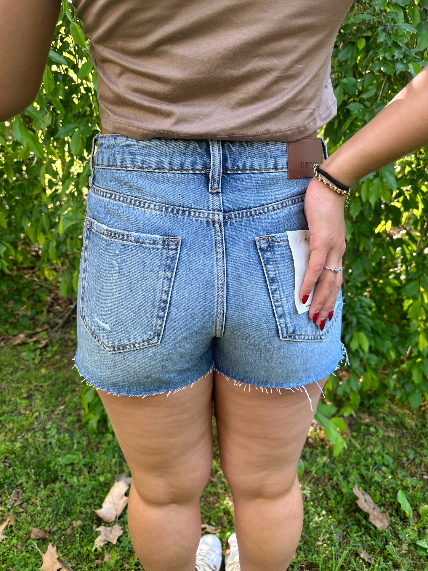 Diamond Denim Shorts