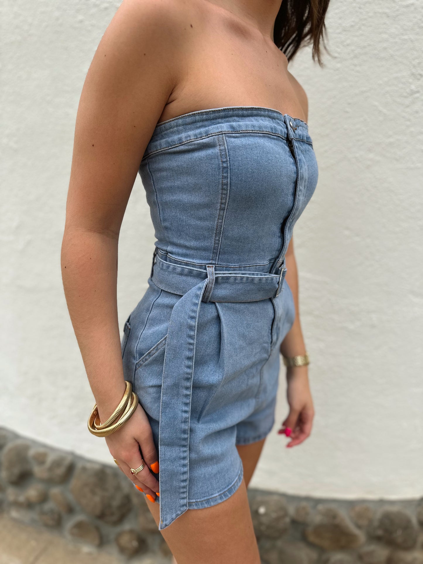 Stella Denim Romper