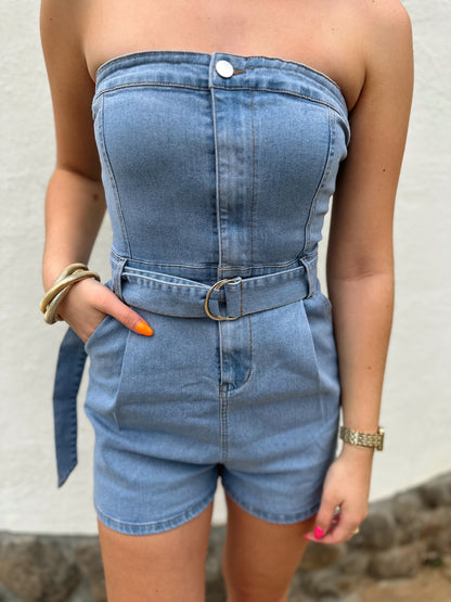Stella Denim Romper